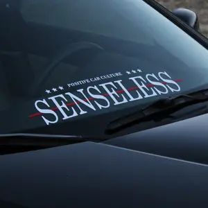 Red Line Car Windshield Banner