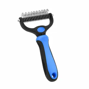 Double-Sided Hair & Fiber Removal Brush, Detangling Tool with Ergonomic Grip, Removes Loose Hair, Lint and Knots, Multi-Purpose Household Cleaning Accessory