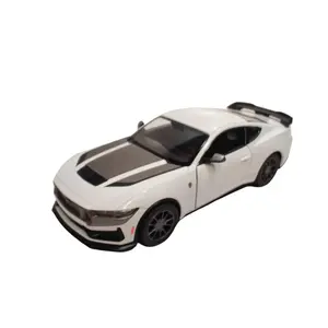 KINSMART 2024 Ford Mustang Dark Horse 1/38 Scale Die-Cast Metal & Plastic Pull-Back Action 5 Inch Model Car White Officially Licensed