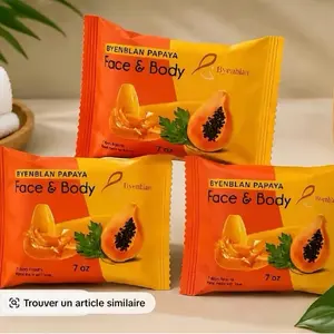 3 pack Byenblan papaya Face &Body Soap 7oz – Skin Glow, Dark Spot Remover, Even Tone Body Soap for Radiant Complexion