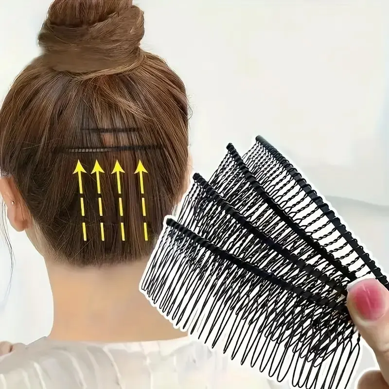 5-Piece Simple Alloy Hair Clips Hairpin Set, Solid Color Wave Design, Non-Slip Rectangle Hair Clamps for Teens and Adults, Perfect for Bangs and High Buns, Anti Slip Clips