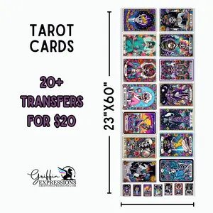 Tarot Cards | Dollar Deals DTF Transfer Gang Sheet For Graphic Tees
