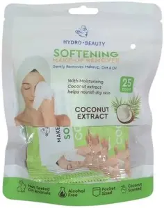 Hydro Beauty Softening Makeup Remover Wipes - Coconut Extract 25ct