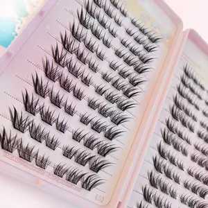 Self Adhesive Fox Eye Lashes - Large Capacity 24 Rows | No Glue Needed, Reusable 3D Voluminous Fluffy Wispy Lashes, Easy Application Lifting Eyelashes for Dramatic Eye Enlargement, Natural Yet Bold Faux Lashes with Premium Gift-Ready Packaging for Sultry