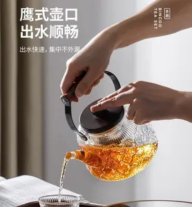 Glass handle pot for household high borosilicate glass steaming and cooking integration