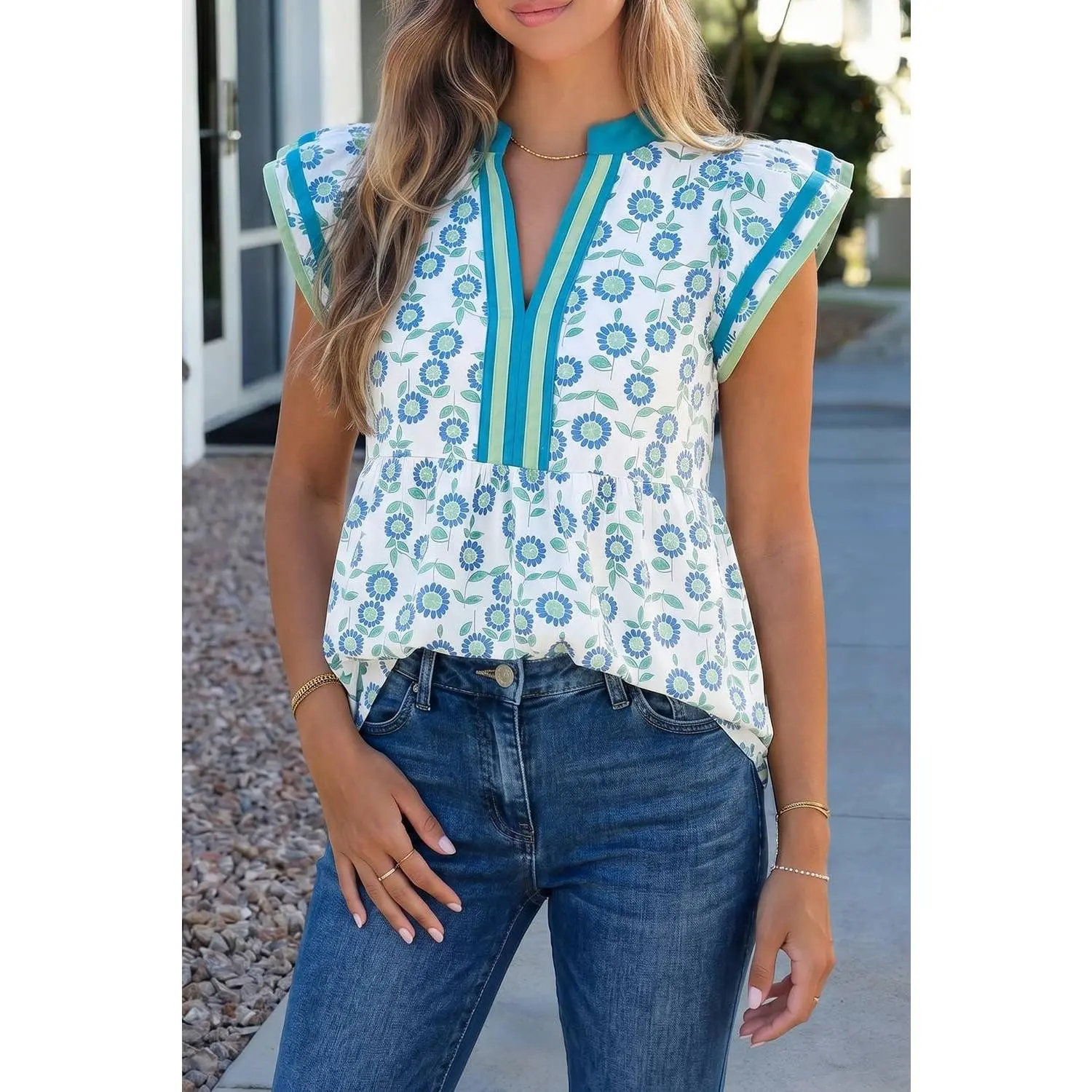 Coastal Daisy Blouse