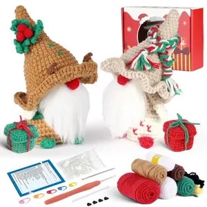 Crochet Dwarf Kit for Beginners - Christmas DIY Gift with Step-by-Step Instructions and Videos Tutorial Starter Kit Holiday Gift