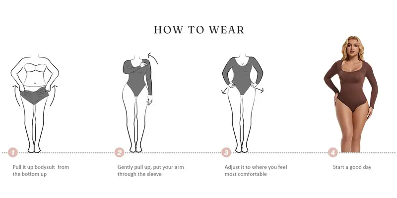 Product Introduction of VVL BlackFriday Long Sleeve Square Neck Thong Bodysuit Seamless Full Body Tummy Control Comfortable and Stylish Daily Wear Shapewear 4