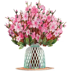 Love Flower Bouquet Card – 3D Popup Greeting Card & Keepsake Paper Flowers Gift. Unique Thoughtful Gifts for Mom, Wife, Grandma, Birthday, Graduation, Wedding, Anniversary, Get well, Thank You,