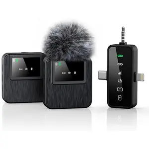 3-in-1 All-in-One Mini Wireless Microphone, 328FT Stable Transmission, Noise Reduction Lapel Mic with 20HR Battery for Vlog Live & Video Recording