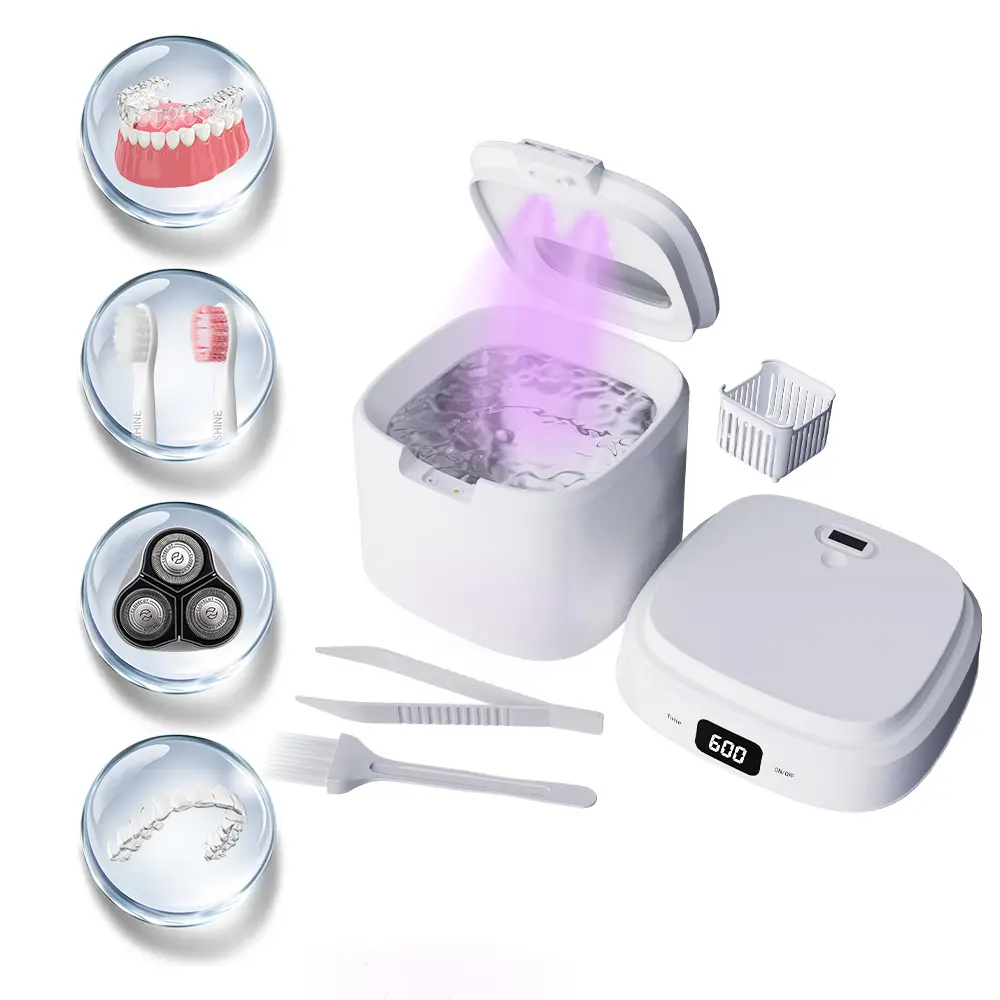 Ultrasonic Dental Cleaner 45kHz Ultrasonic Jewelry Cleaner 5 Modes Timers+320ML Portable Cleaner Machine for Jewelry/Watches/Dental Appliances