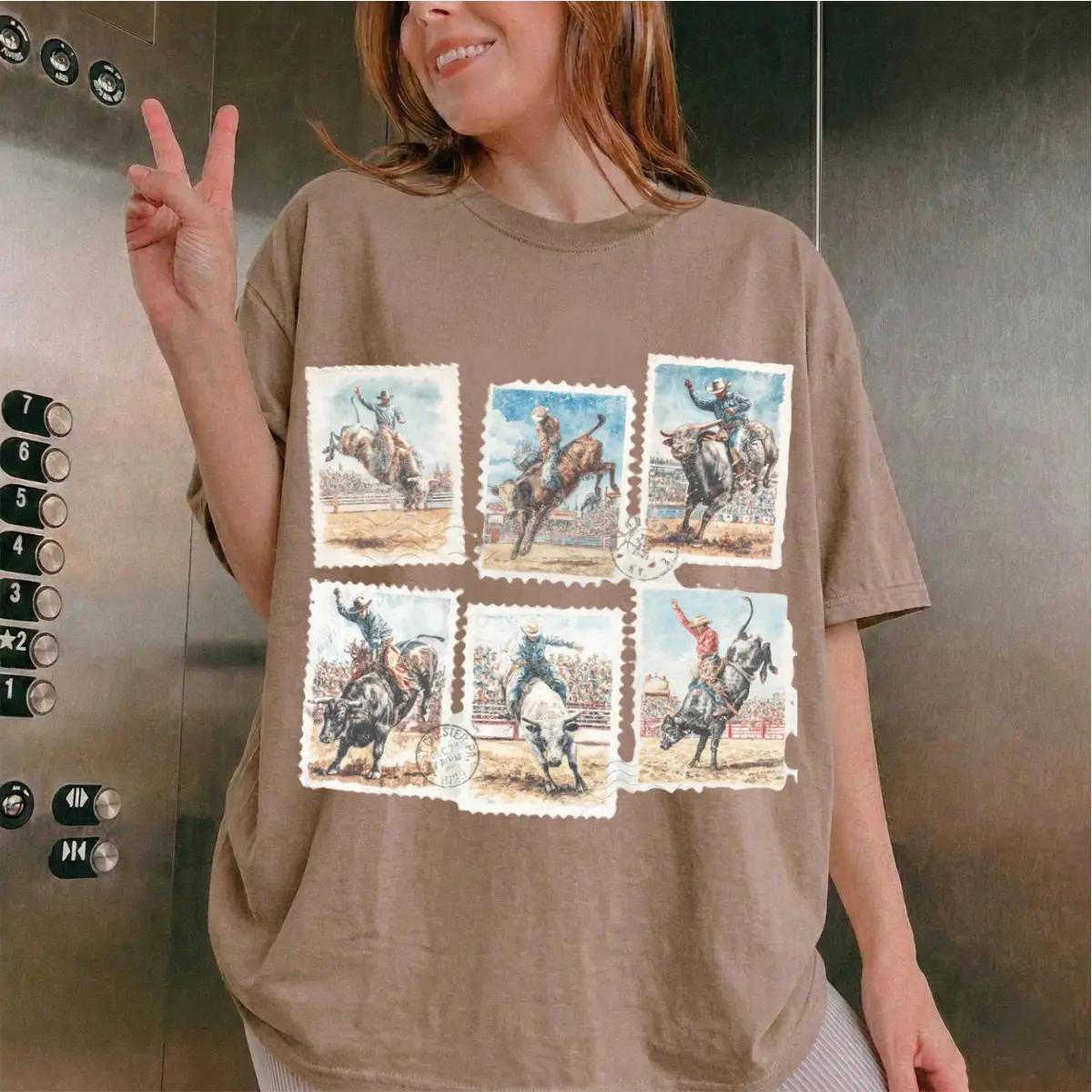 Comfort Color Bucking Bull T-shirt, Rodeo Graphic Tee, Retro Rodeo T-shirt, Cowboy Graphics, Rodeo Shirt Design, Western Grunge, Cowboy Rodeo, Punchy Western