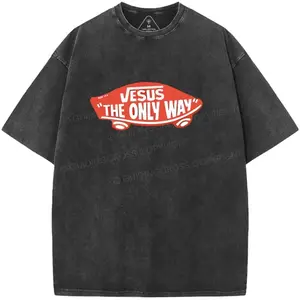 Jesus The Only Way Christian T-Shirt, Cotton Unisex T-Shirt, Crew Neck, Size S- 3XL, Menswear Top, Womenswear Top Underwear Streetwear