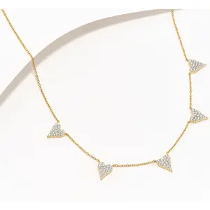 Heart-Shaped Necklace Mini 14K Gold Heart Pendant Choker-Style Dainty Gold Necklace for Women Delicate Best Friend Gift Elegant Copper Design