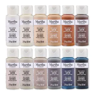 Martha Stewart™ Elevated Neutrals - Multi-Surface Satin Paint Set- 12 pc. - 68664