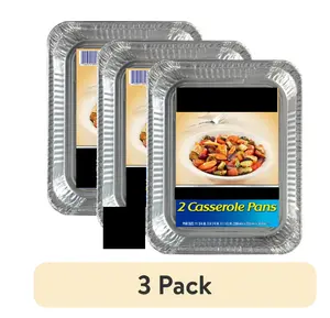 ChefServe 2-Pack Disposable Casserole Pans – Heavy-Duty, Oven Safe