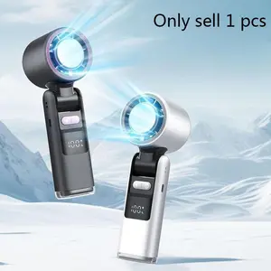 Portable Turbine Fan, Adjustable 100 Levels, USB Fan, Brushless Motor, Multi-Functional Ventilation, Ice Pack Function, Outdoor Activities