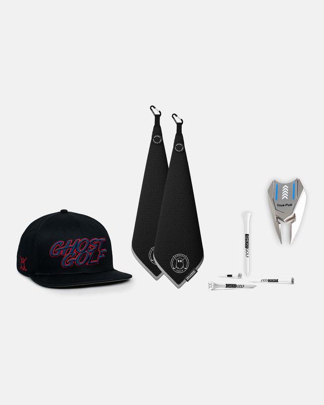 Tour Player Bundle – Ultimate Ghost Golf Set with Magnetic Greenside Towels, High Crown Snapback Hat, Golf Tees, and 5-in-1 Divot Tool
