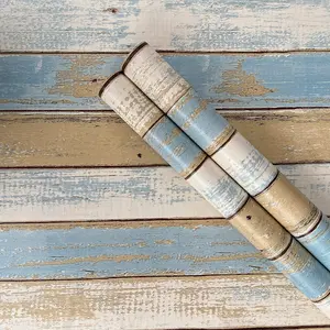 Blue Striped Self-Adhesive Wallpaper, PVC Wall Sticker for Home Decor, Bedroom Dining Room Living Room Background Wall