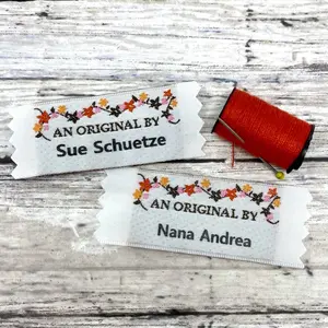 Name Maker An Original By Woven fabric labels for sewing knitting crocheting and quilting