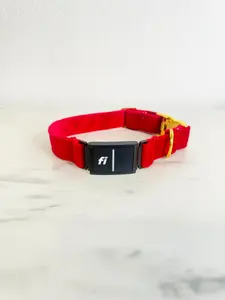 Velvet Red Christmas Holiday Fi Compatible Collar for Dogs and Cats - GPS Compatible Dog Collar