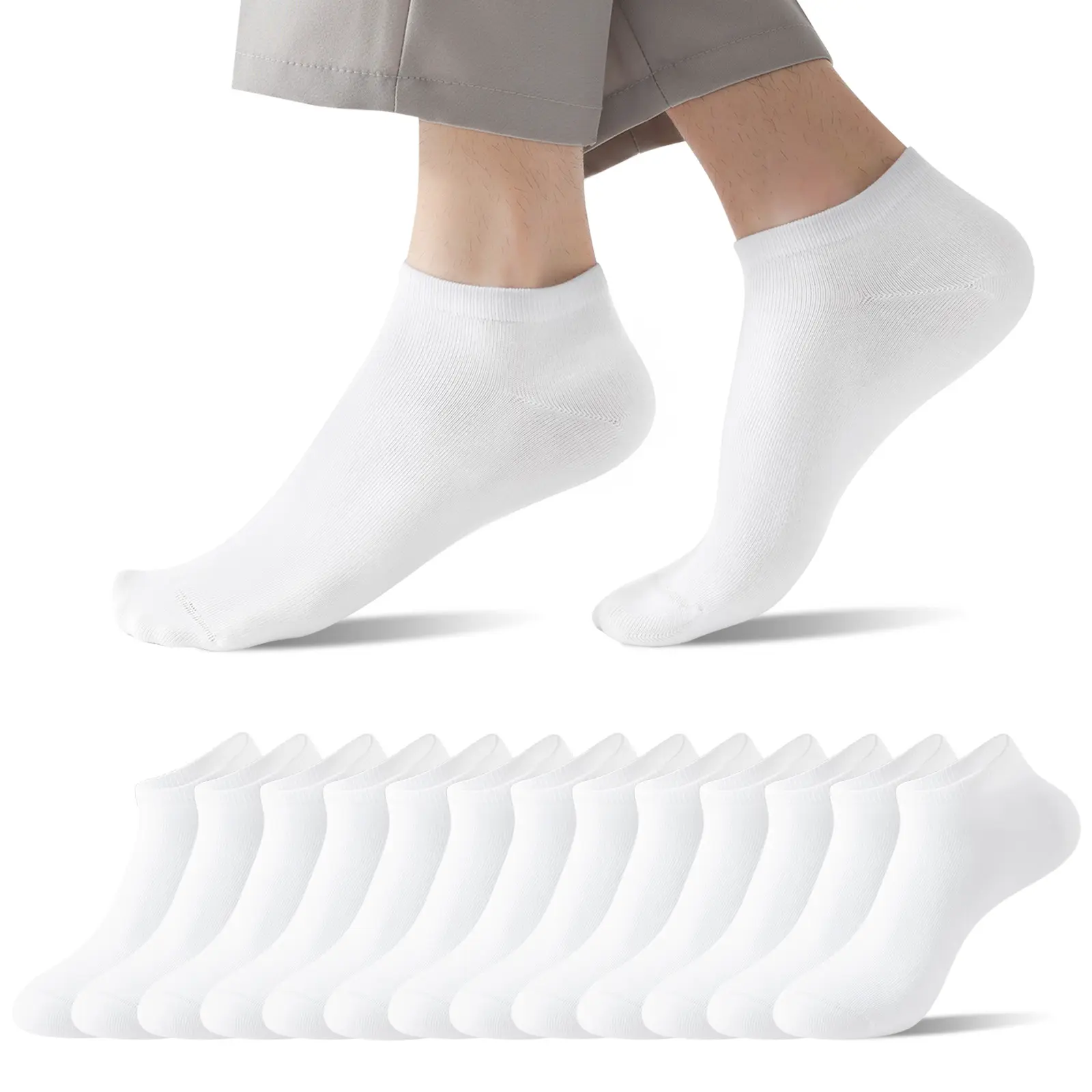 Ferriya men's and women's universal 14 pairs ankle socks, seamless design, breathable, moisture wicking sports socks, lightweight design, suitable for running, fitness, and daily wear in various seasons