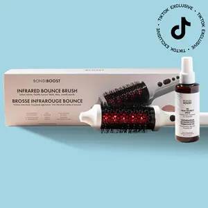 Infrared Thermal Brush & Heat Protect Spray Ultimate Heat Protection Kit for Salon-Style Blowouts TikTok Exclusive 125ml Mist