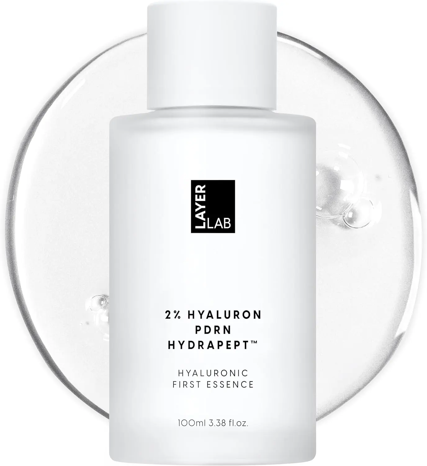 LAYERLAB Hyaluronic First Essence with PDRN & Peptides | Korean Skin Booster to Hydrate, Amplify Skincare Routine | 2% Triple Hyaluronic Acid Prep Essence for Face | 3.38 fl. oz.