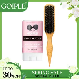 【Spring Glow-Up】Boar Bristle Hair Brush Slick Back Hair Brush for Smoothing Baby Hairs- Wooden Hair Brush for Men Women Combs Hairstyles Natural Care Health Grooming