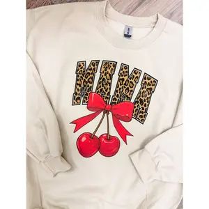 Leopard Mama Cherries Graphic Top