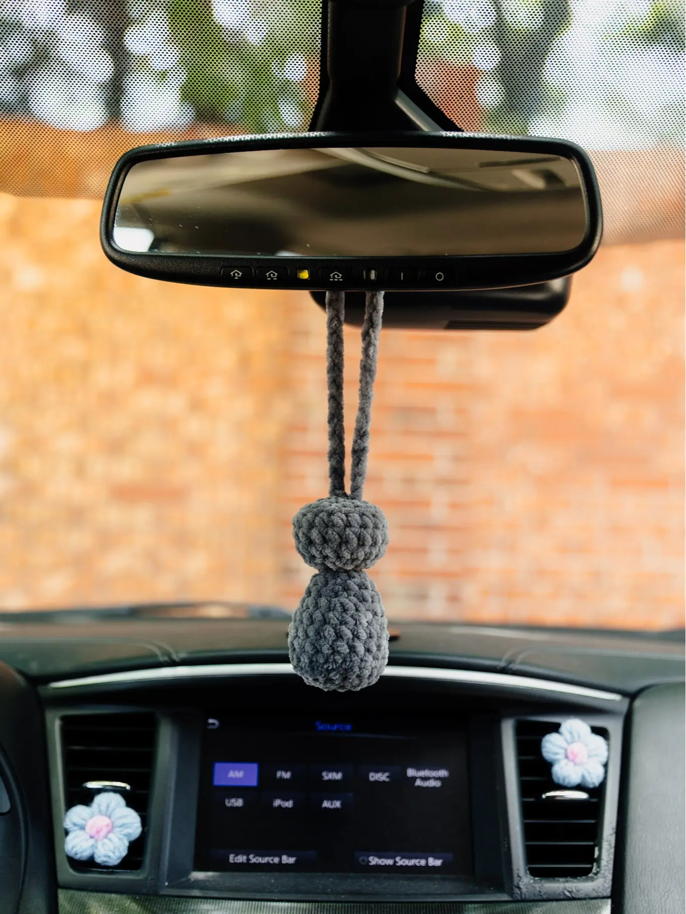 Latte Stone Plush Rearview Mirror Accessory Handmade Crochet Car Hanger Chamorro Chamoru Guam Rota Saipan Tinian Gift