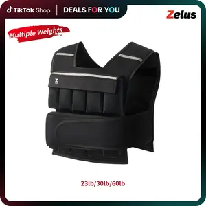 【Jumpstart Sale】ZELUS 23lb/30lb/60lb Weighted Vests with Adjustable Weights,Rucking Vest for Men, Women, Workout, Running, Strength Training, Rucking, Jogging,Bone Health, Core & Posture Boost| Gym Outfits, All Seasons Gift Idea