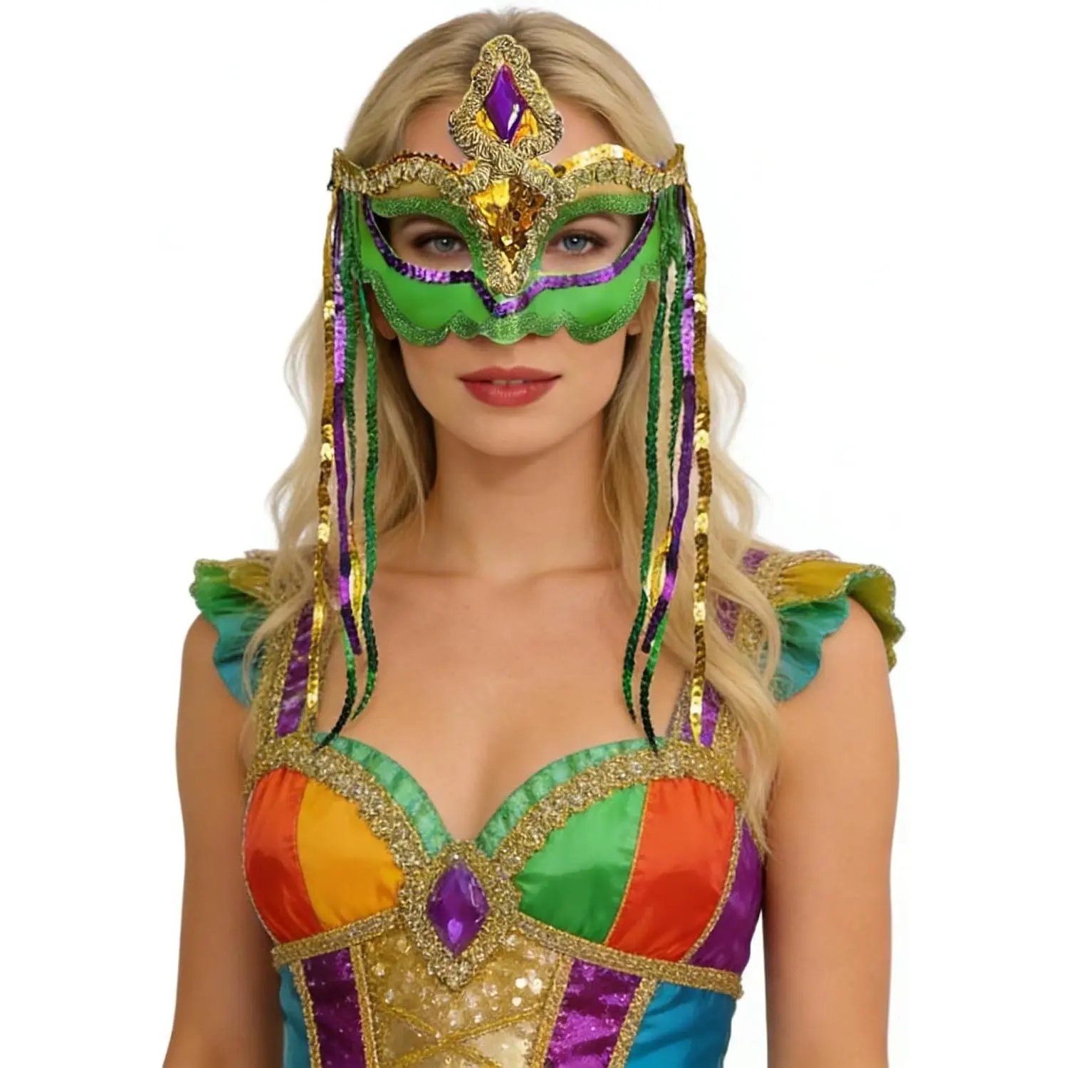 Mardi Gras Mask Carnival Shining Plated Masks Masquerade Party Decorations for Women Men Party Birthday Wedding