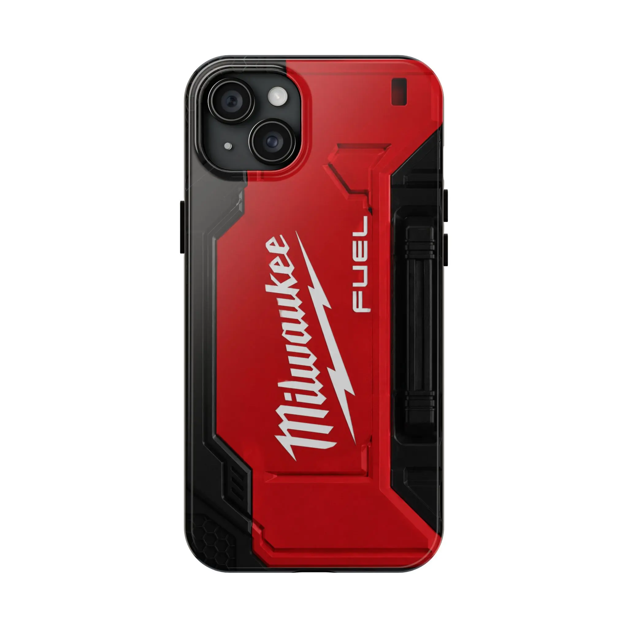 Milwaukee Fuel Inspired Rugged Tool Box Design Phone Case - Red & Black, Industrial Heavy-Duty Protection Casing for iPhone, Wireless Devices Accessories