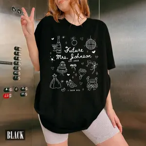 Future Mrs Shirt Customized Bride Gift Engagement Tee for Her Personalized Fiancee Top