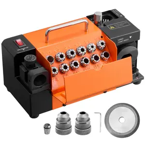 【DealsForYouDays】【DealsForYouDays】 VEVOR Drill Bits Sharpener MR-13A+, 3-15mm Drill Bit Grinder Sharpener with 95-135 Adjustable Point Angle, 5800RPM High Speed Re-Sharpening Machine with 13 Collets CBN Wheel for Workshops Garagesdealsforyoudays