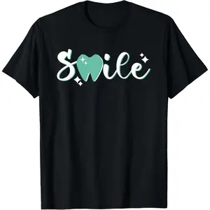 100% Cotton Smile Tooth | Dentistry Dental Assistant | Hygienist Dentist T-Shirt