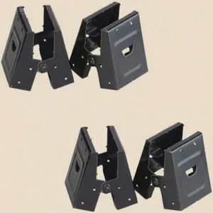 Heavy-Duty Steel Sawhorse Brackets, 2-Pack (4 Total) for Woodworking Support, Adjustable Legs & Sturdy Construction, Durable Metal Brackets for DIY Projects, Easy Assembly & Compact Storage soft grip repair  tools hcs tool blade storage pouch