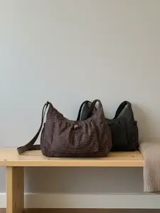 Korean Style Plaid Casual Shoulder Bag, Lightweight Versatile Simple Daily Crossbody Bag, Fashionable Design, Perfect for Everyday Use, Checkered Crossbody Bag