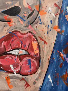 Original Acrylic Painting -Whispers in Red 16x20