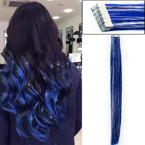 Hair Extensions Tape In Hair Pieces Microlink Hair 10Pcs Set Seamless Invisible Hair Styling Micro Bead Hair Accessories Modern European American Style for Daily Party Salon Beauty Use