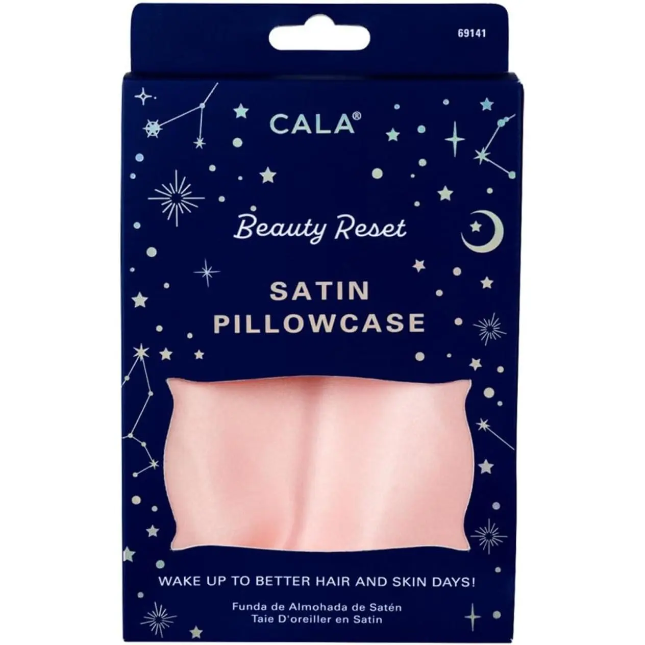 SATIN SLEEP COLLECTION Satin Pillowcase (Blush) - Queen/Standard, Cooling, Frizz Resistant, Hair & Skin Protection