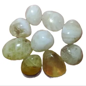 Citrine Tumbles Crystals Bulk 1" Natural Crystal Stones 110g for Tumbling, Cutting, Polishing & Reiki Healing raw specimens palm crystal ornament free form