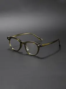 Unisex Tr90 Anti-Blue Light Glasses Frame, Oval Shape, Casual Style, All Seasons, Travel Beach Cycling Music Festival Wedding Party