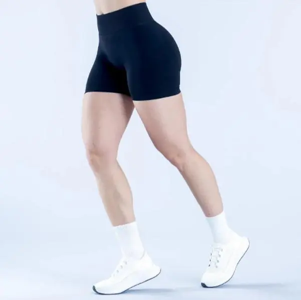 DFYNE Women’s 4.5-in High-Waist Seamless Butt-Lifting Fitted Active Gym Shorts - Nylon/Spandex All-Day Performance Athletic Training, Elastic Sporty, Fitness Workout Shorts, dfyneshorts Athletic Training Shorts