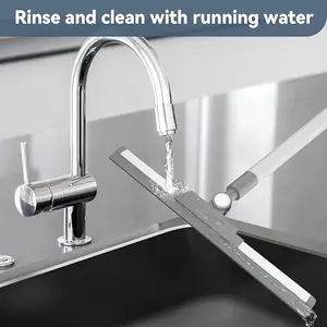 180° Rotating Head Floor Squeegee – 44.49'' Long Handle, for Floor, Window, Bathroom Tile & Deck | Cleaning Tool