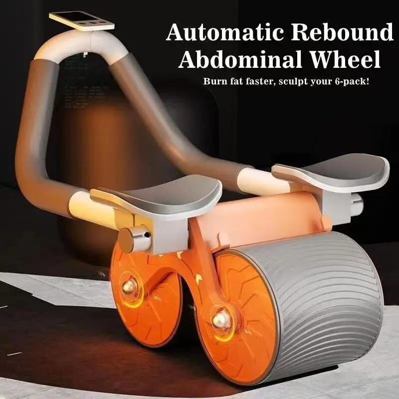 Automatic rebound abdominal wheel fitness equipment