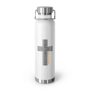 Believe Cross - Insulated Bottle, 22oz - Scratch & Fade Resistant Stainless Steel, Condensation-Proof - Vacuum Insulated Tumbler - BPA Free