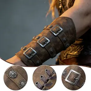 Vintage Viking Wrist Guard, Medieval Knight Role Play Stage Costume Accessory, Unisex Halloween Cosplay Props, Party Wear