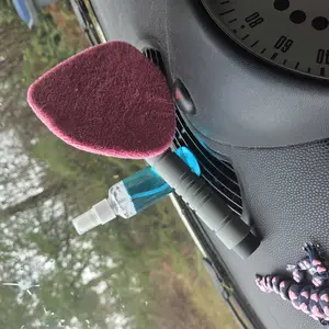 Windshield Cleaner Tool with Extendable Handle,Portable Car Interior Window Cleaning Kit , 3Microfiber Towel Pads, Auto Glass Wiper for Windshield, Trucks, SUVs, RVs, and Home Windows